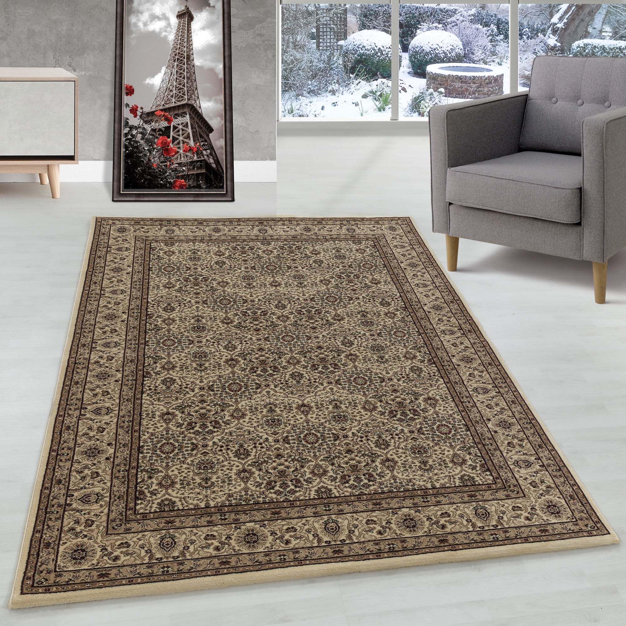 Orient Teppich Wohnzimmer Orientalisch Design Klassisch Kurzflor Pfleg