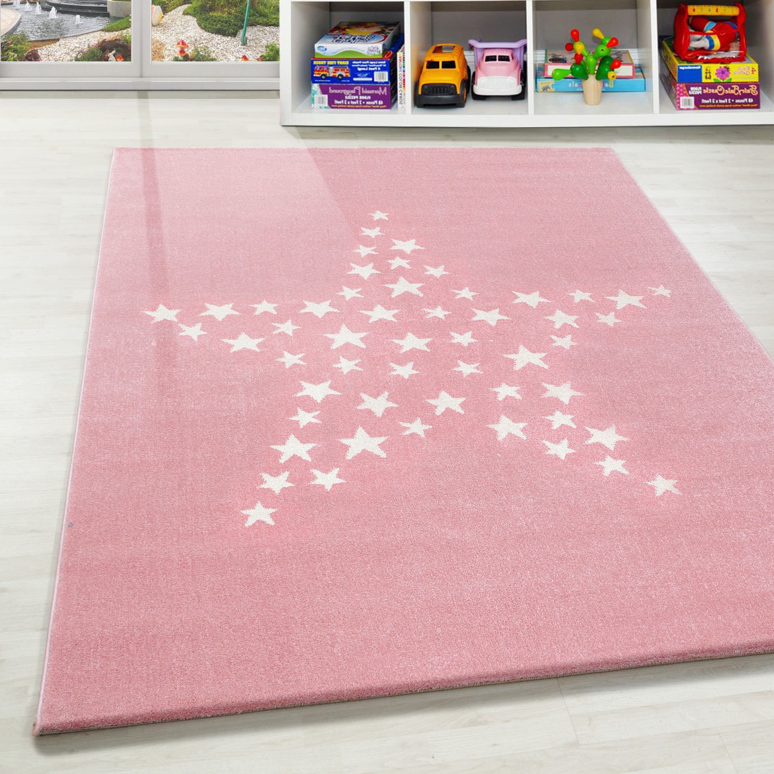 Children's carpet children's room star design children's carpet baby room soft pile