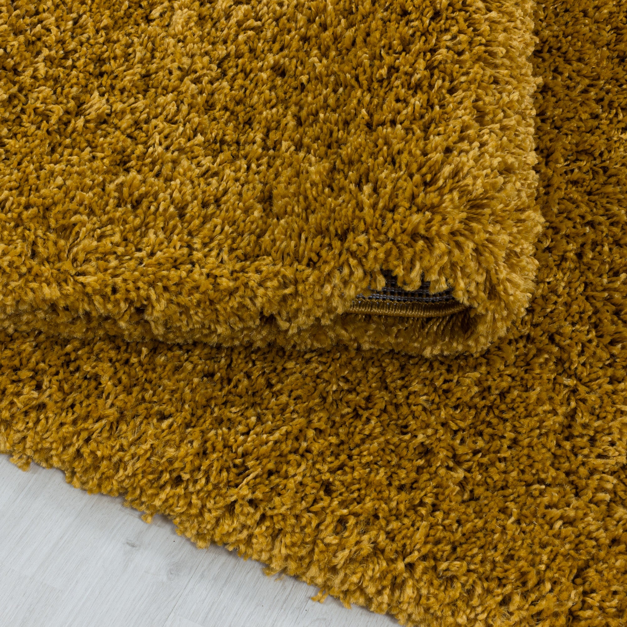 Runder Teppich Wohnzimmer Hochflor Einfarbiges Design Shaggy Modern Flauschig