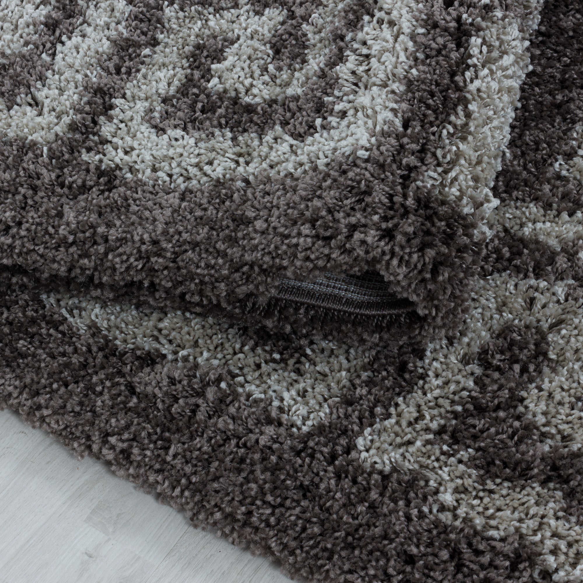 Round deep pile carpet living room meander design long pile modern shaggy carpet