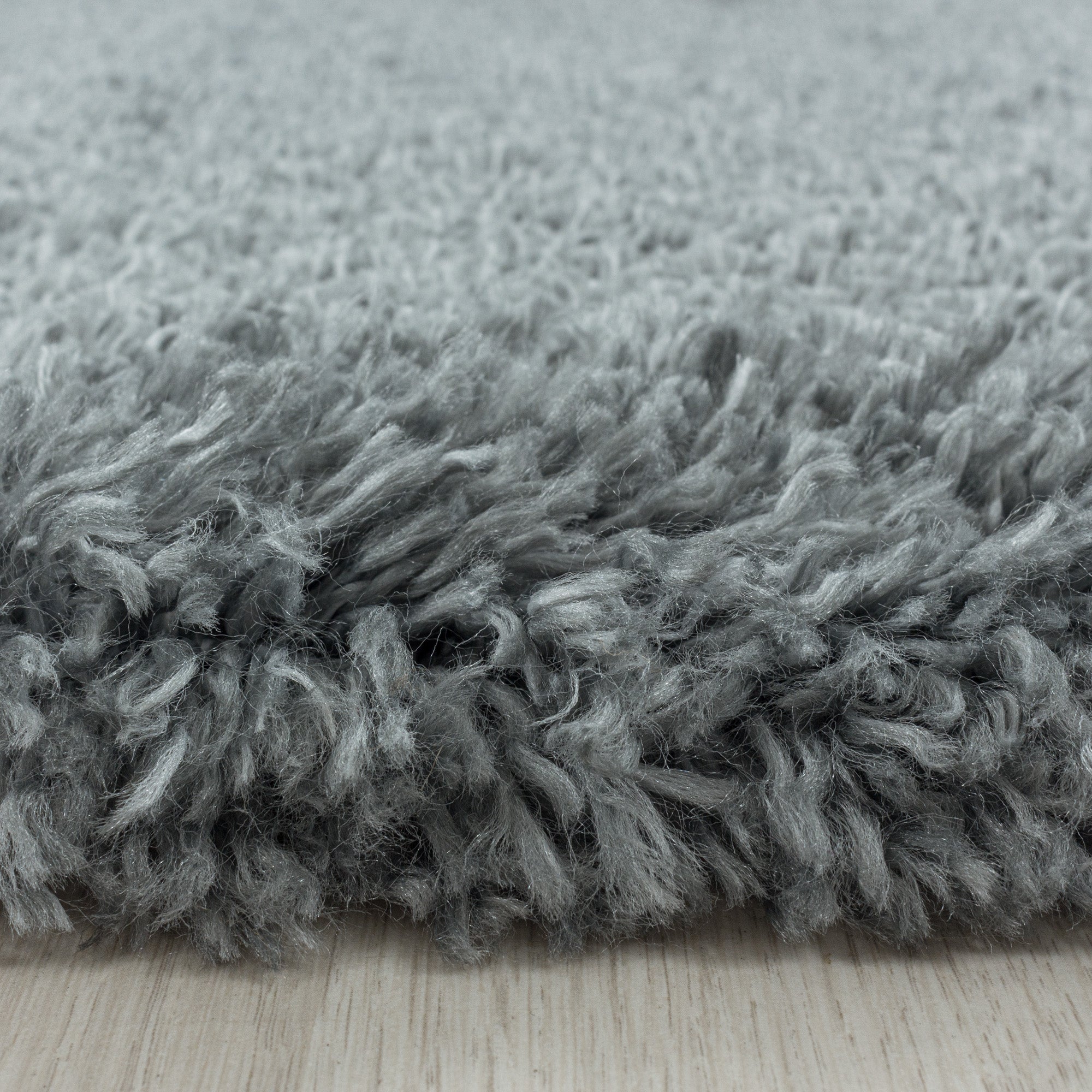 Tapis de salon Shaggy moderne à poils longs, uni, aspect fourrure douce