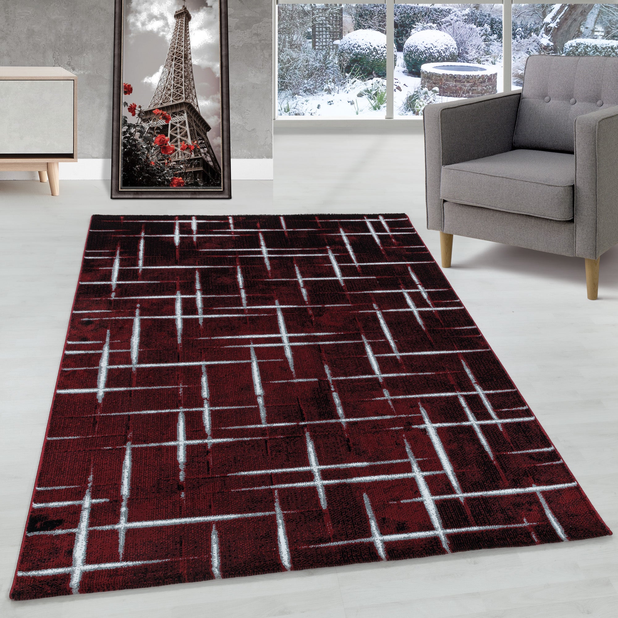 Modern short pile carpet striped design carpet modern style carpet living room