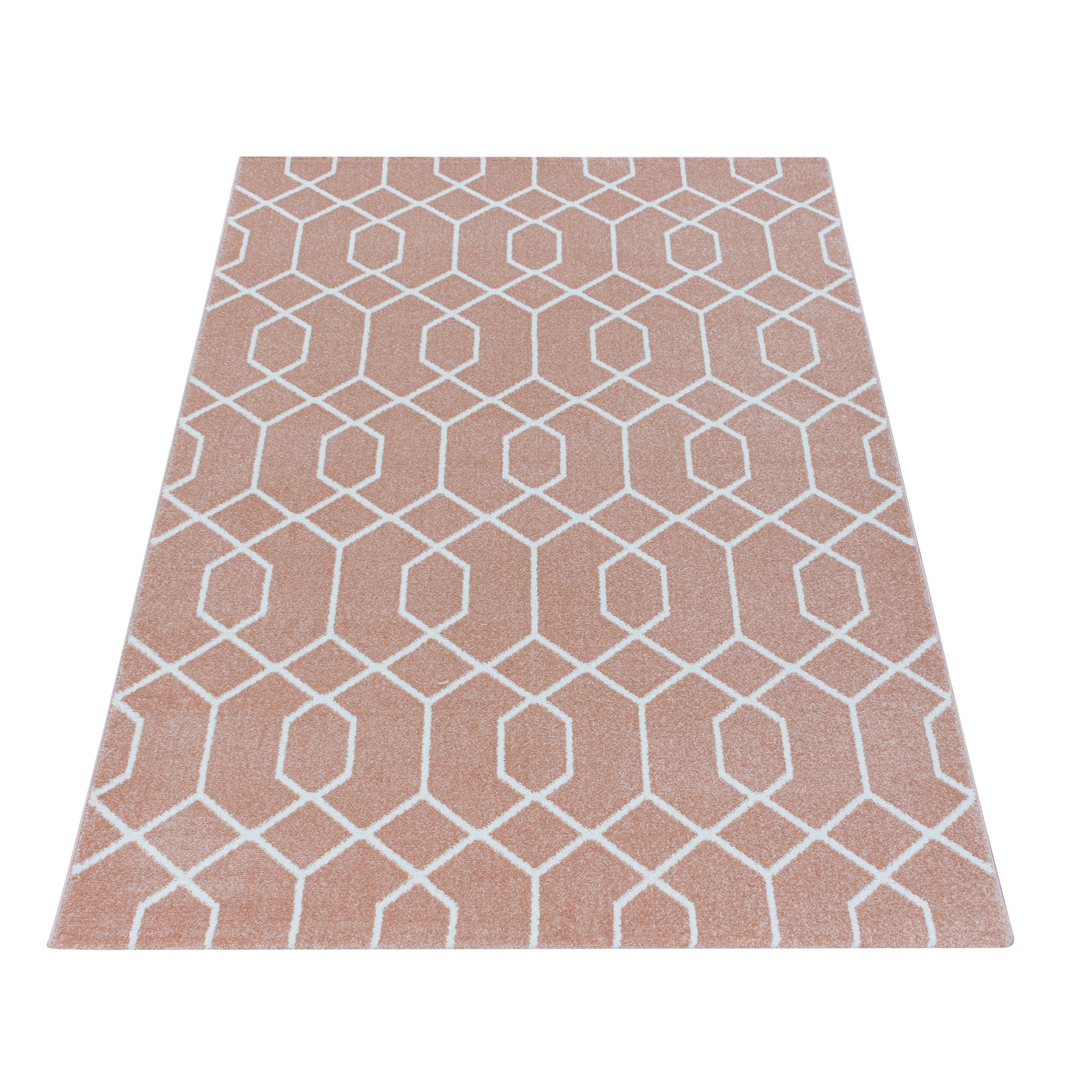 Designer short pile carpet geometric design easy care carpet living room