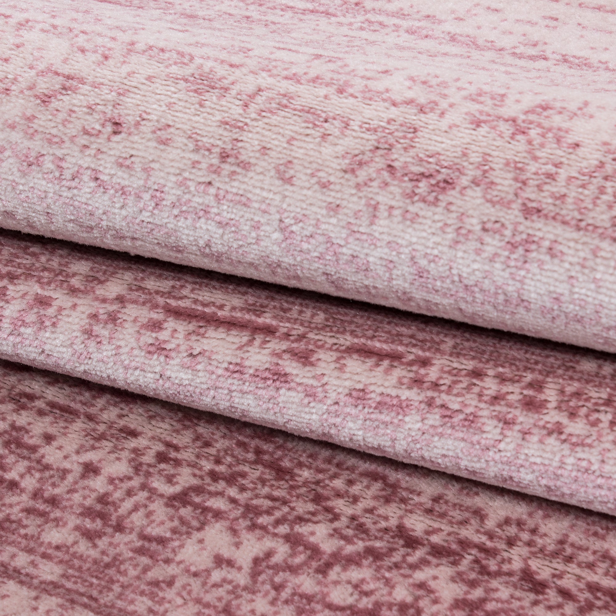 Short pile runner set carpet bed border bedroom runner plain pink 