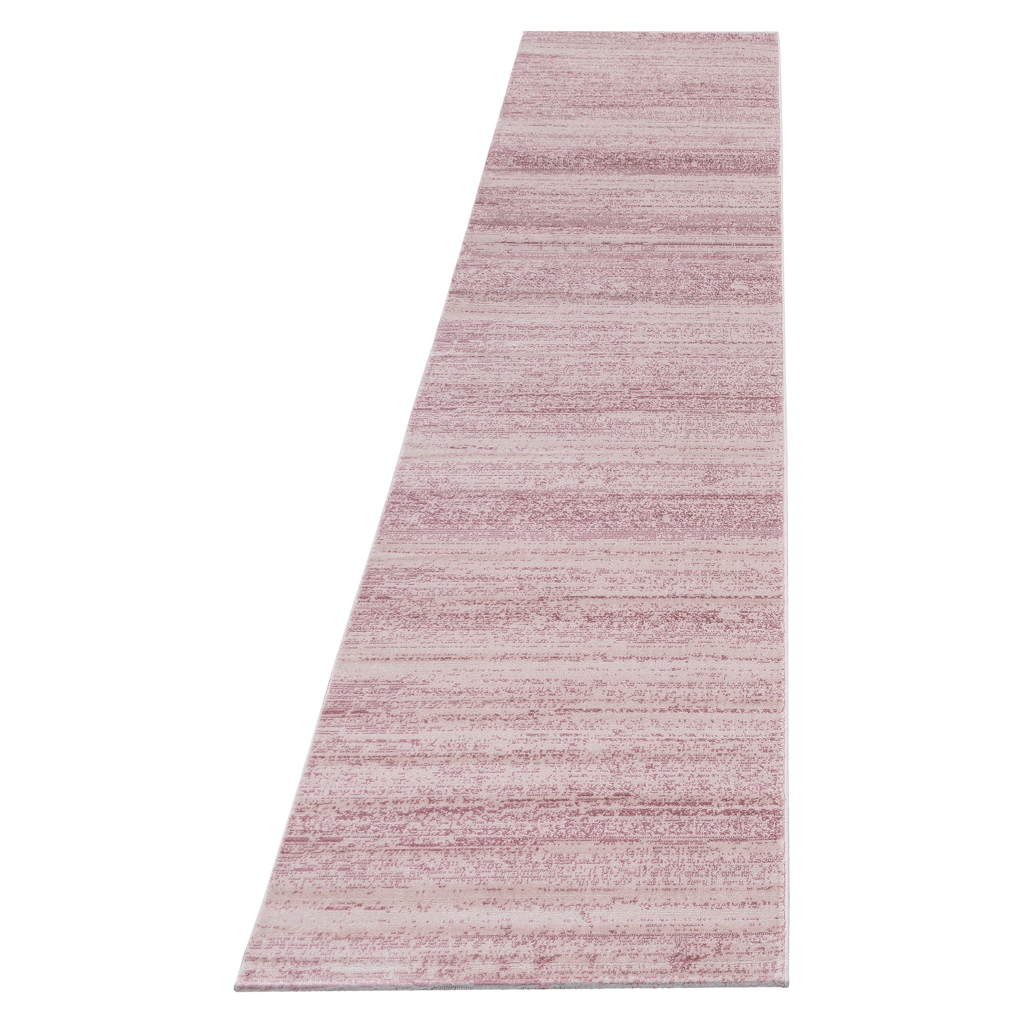 Short pile runner set carpet bed border bedroom runner plain pink 